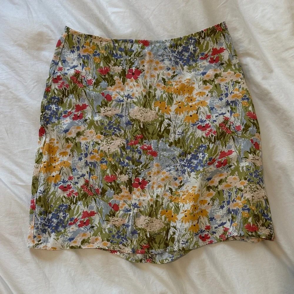 Reformation Multicolor Floral Mini Skirt - Picture 1 of 3